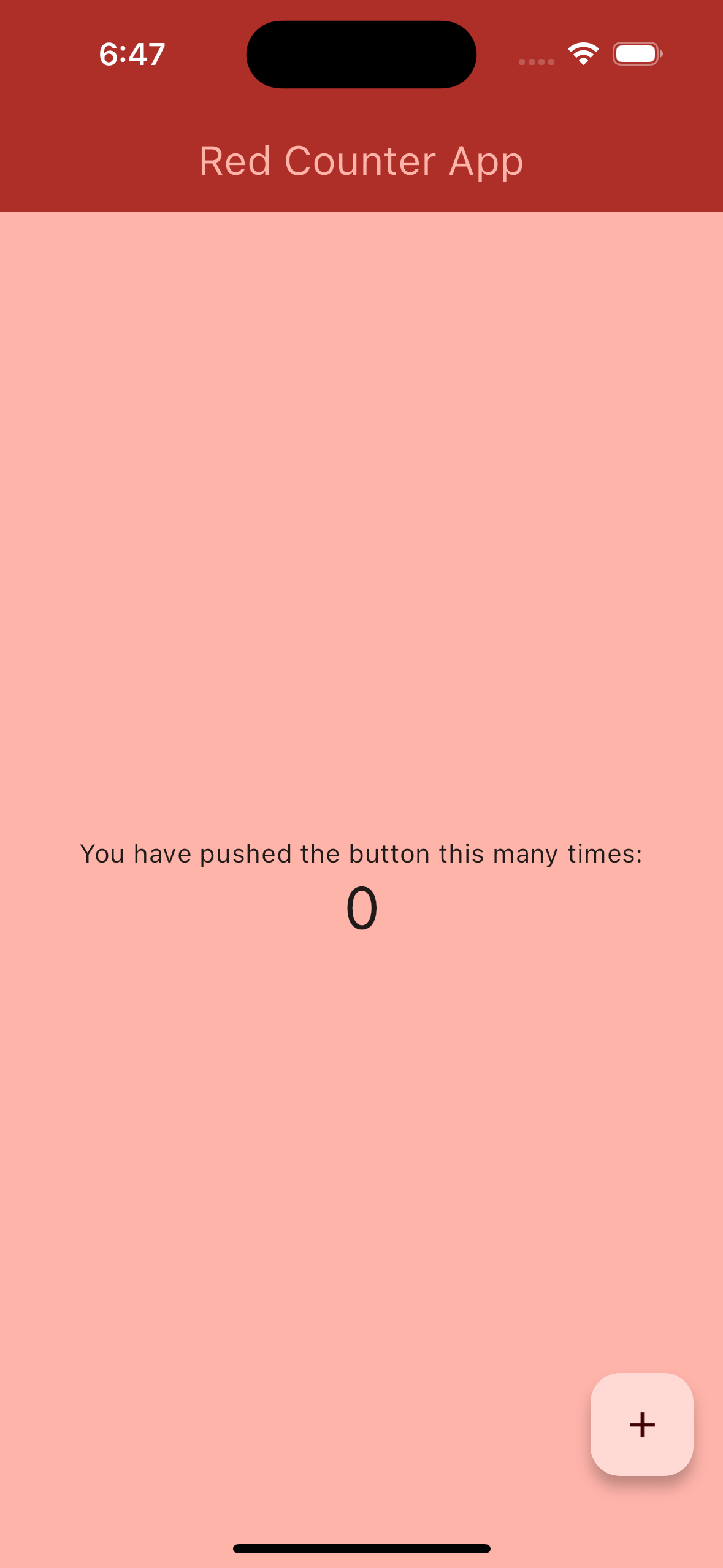 iPhone with Red Counter App